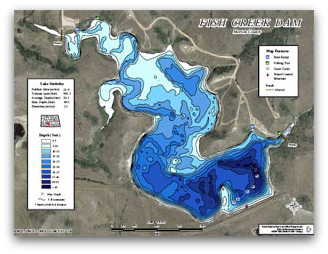 Fish Creek Dam Contour Map